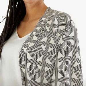 Summer & Rose Monochrome Geometric Kimono
